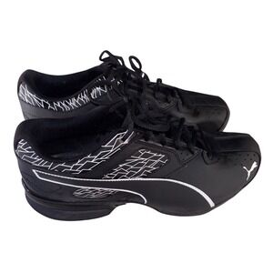 PUMA Tazon 6 Fracture FM Mens Blk White Running Shoes Sz 8.5 Sporty Athletic